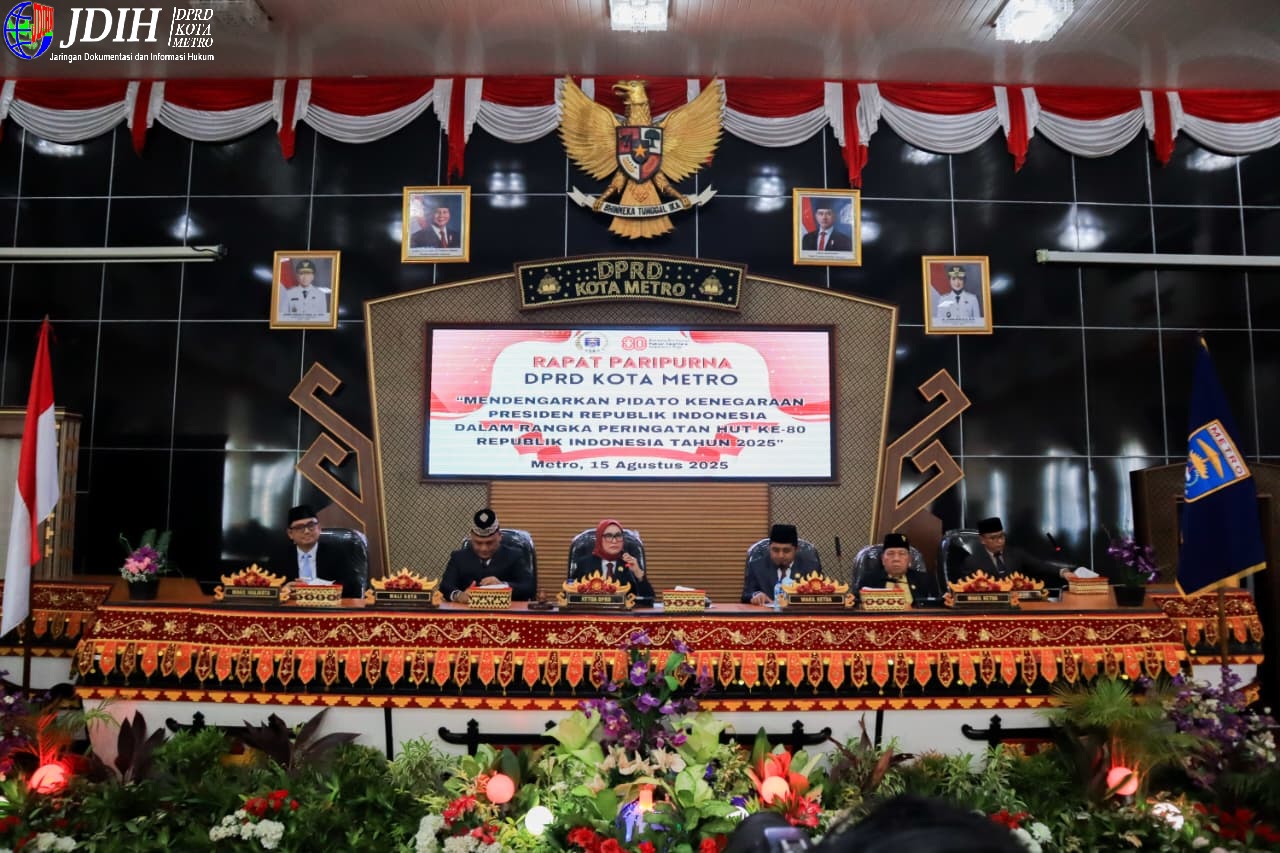 DPRD Kota Metro Gelar Rapat Paripurna Dengar Pidato Kenegaraan Presiden RI