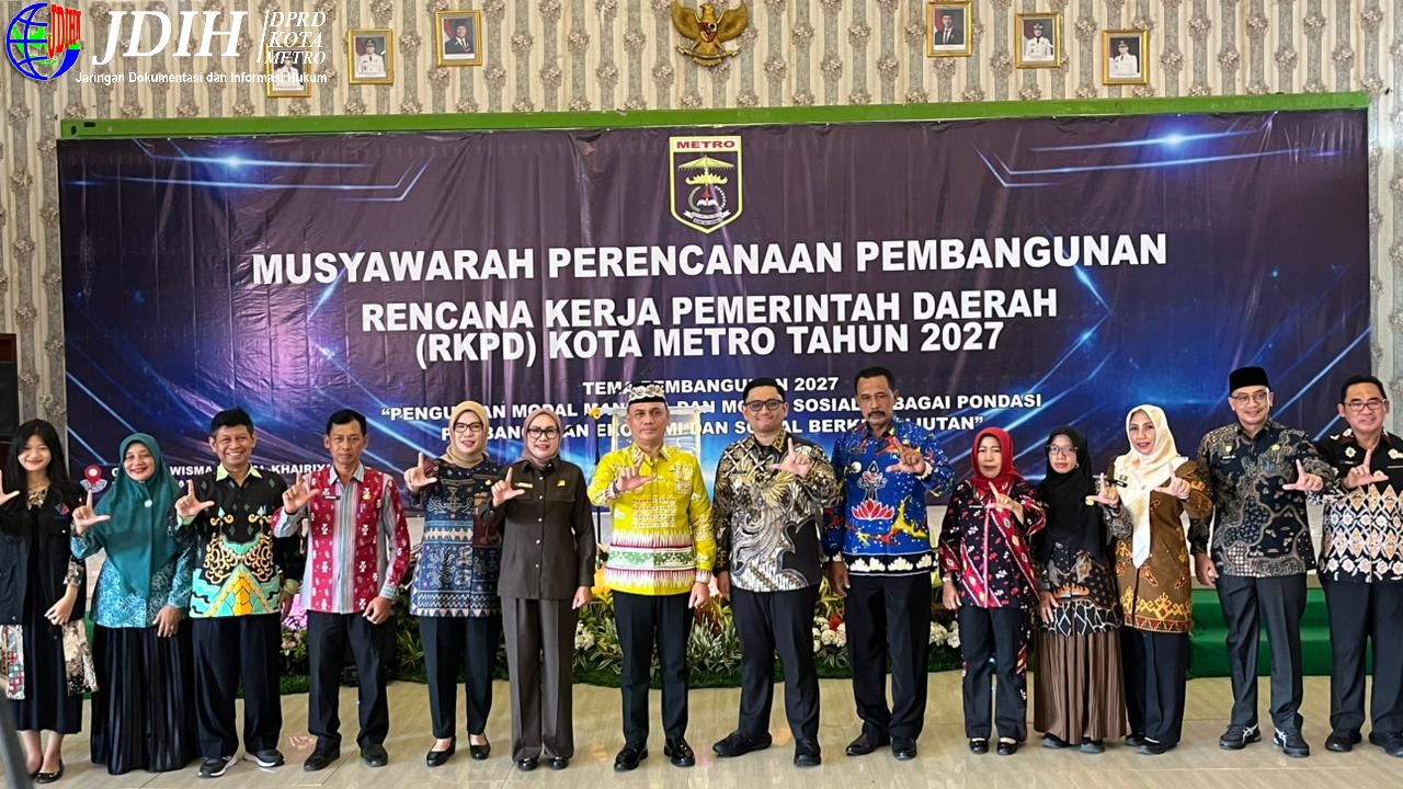 Ketua DPRD Kota Metro Sampaikan Pokok-Pokok Pikiran pada Musrenbang RKPD 2027
