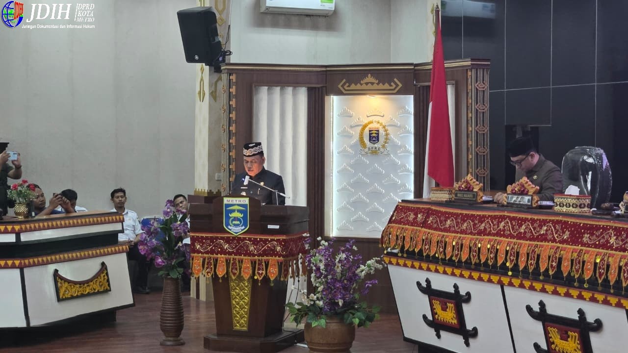 DPRD Kota Metro Gelar Paripurna Penyampaian Raperda Pertanggungjawaban APBD TA 2025