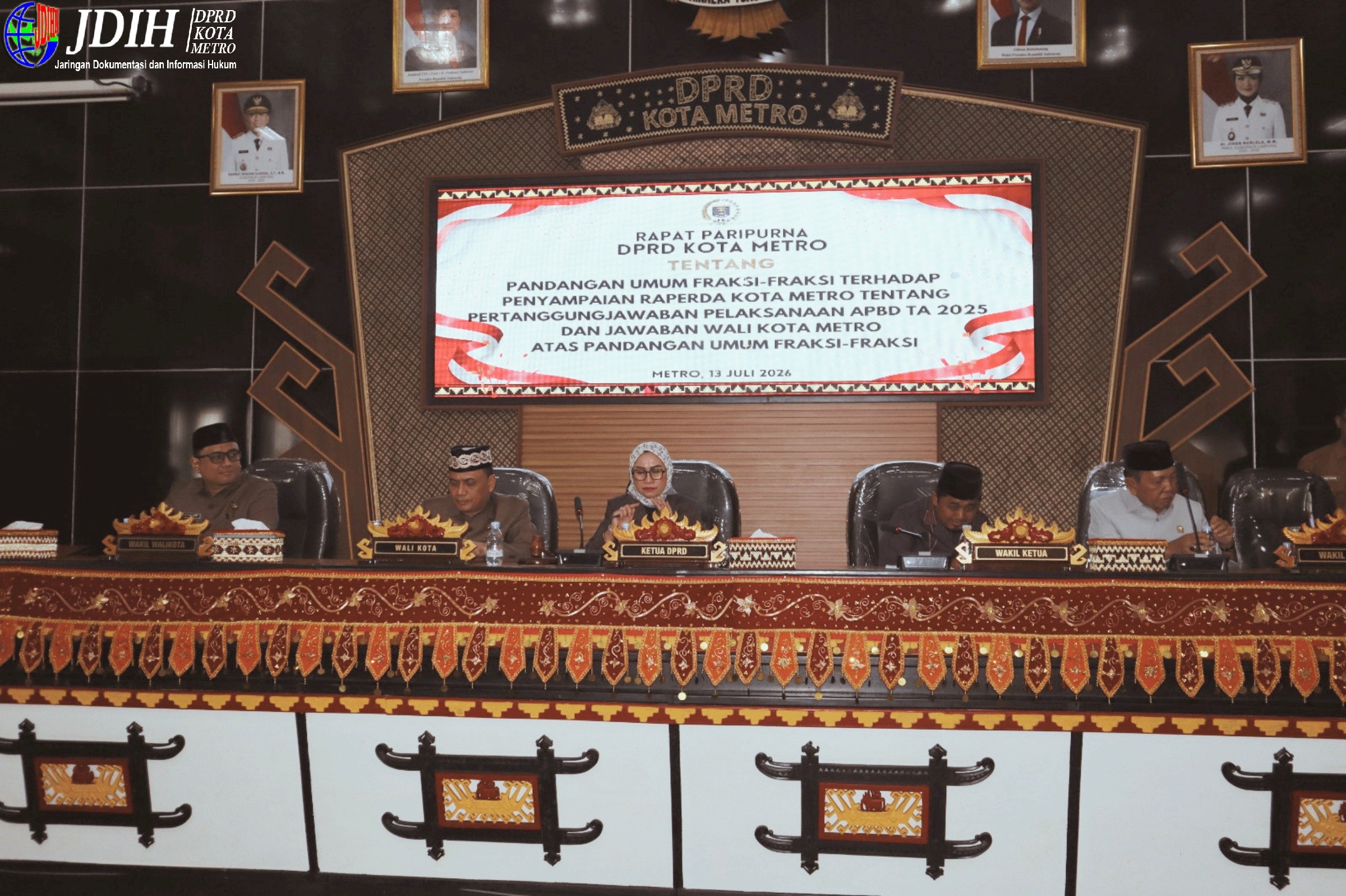 Fraksi-Fraksi DPRD Kota Metro Soroti Pertanggungjawaban Pelaksanaan APBD TA 2025
