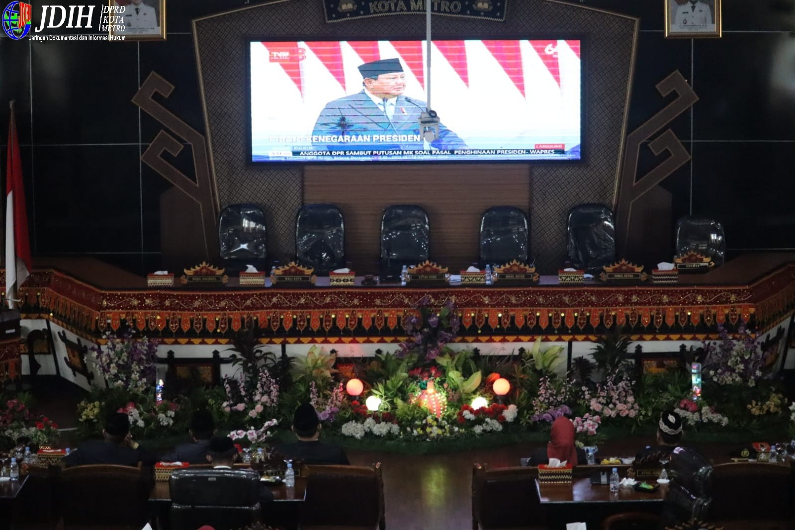 DPRD Kota Metro Gelar Paripurna Dengarkan Pidato Presiden dalam Rangka HUT ke-81 Kemerdekaan RI