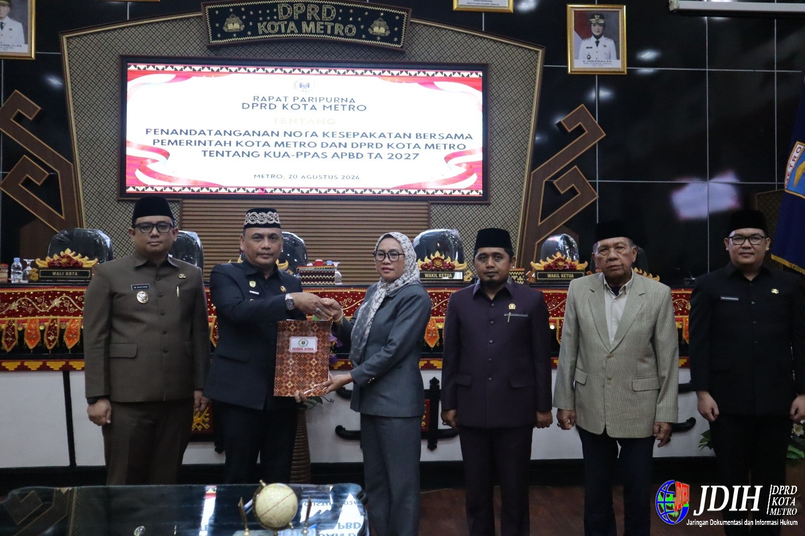 DPRD dan Wali Kota Metro Sepakati KUA-PPAS APBD Tahun Anggaran 2027